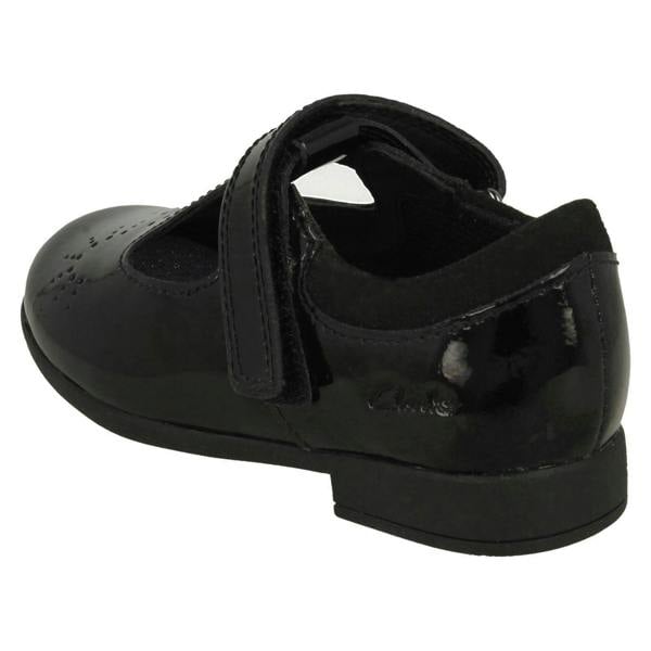 Clarks Girls Clarks Laser Detailed T-Bar Shoes Scala Spirit T