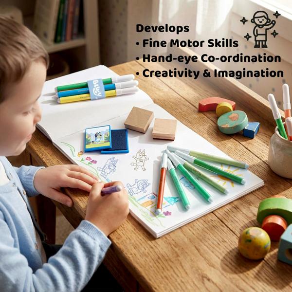Multiprint Bluey Blister Pack 2 Stamps – Kids Craft & Stationery Set