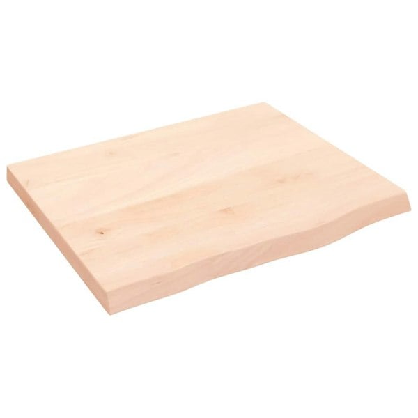 Berkfield Wall Shelf 60x50x4 cm Untreated Solid Wood Oak