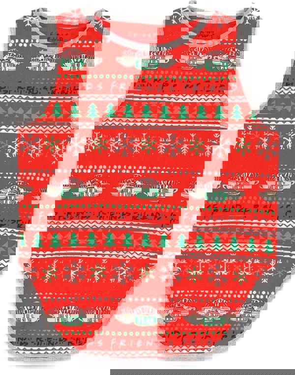 Friends Unisex Red Central Perk Logo Long Sleeve Long Leg Pyjama Set