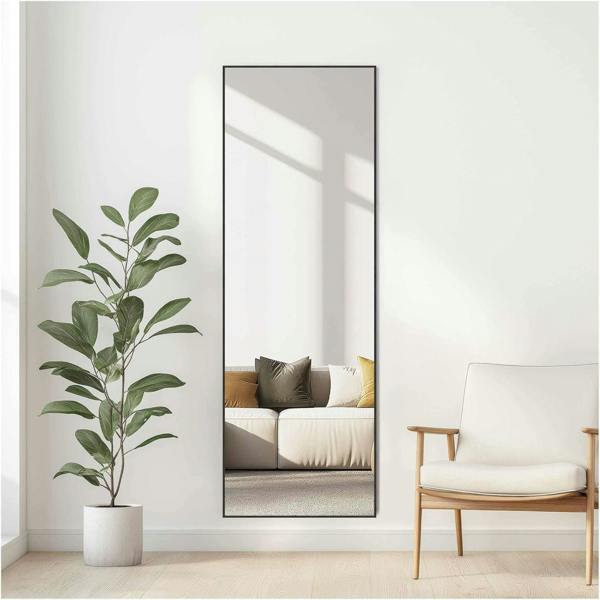 Nielsen Alpha Aluminium Wall Mirror - Rectangular - Jet Black