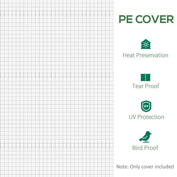 White PE greenhouse cover with heat retention, tear resistance, and UV protection