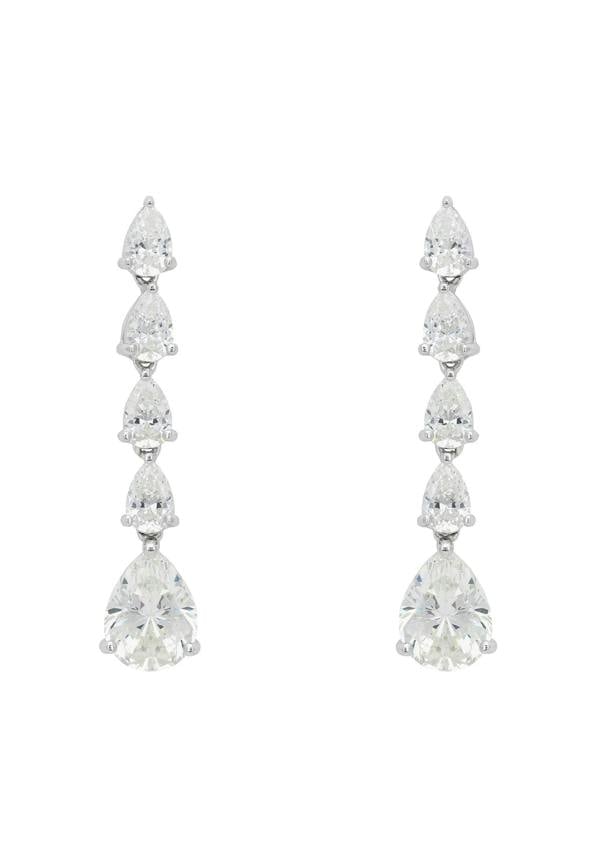 Teardrops diamond drop earrings.