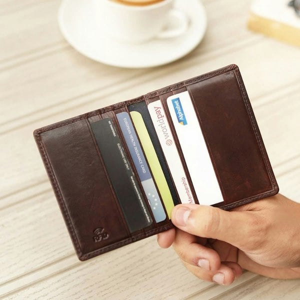 PRIMEHIDE Leather Card Holder For Men - Gino Tuscan