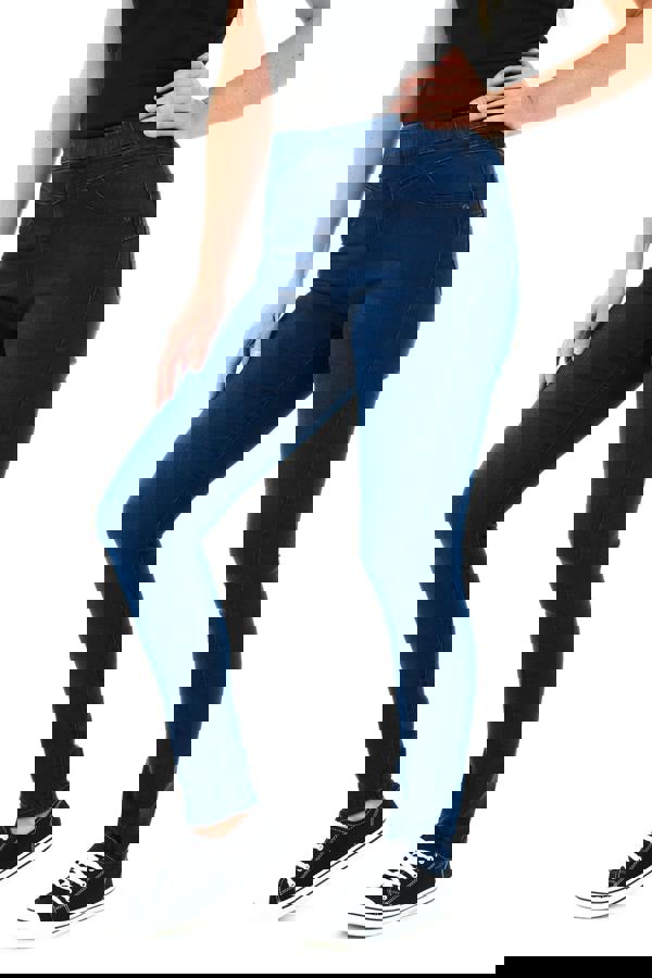 Smart Living Women's Stylish  Sculpt Pull On Jeggings with Pockets - Trendy & Comfy - Indigo