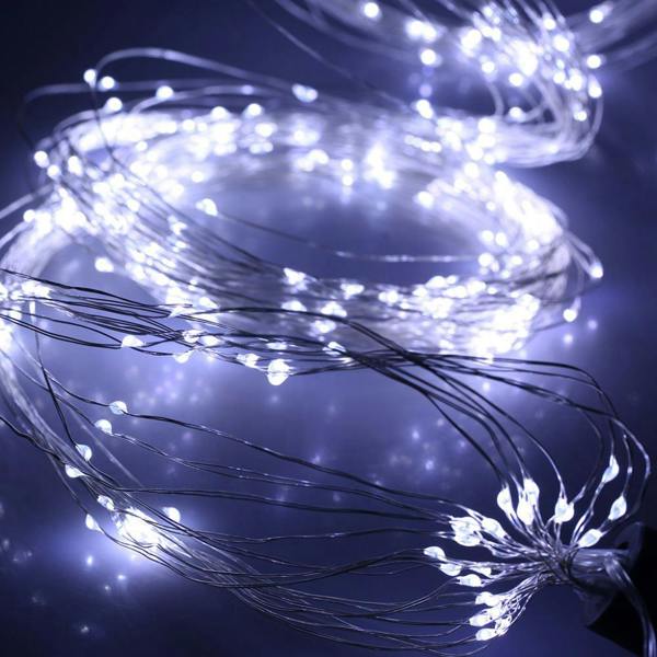 10M 100 Cool White LED Battery Operated Micro Rice Fairy String Lights image 4