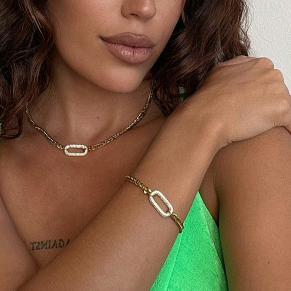 Luxe Tones Harlow Luxe 18ct Gold Plated Statement Bracelet