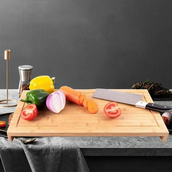 Havendro Set of 2 Bamboo Chopping Board Induction Ceramic Hob Cover Worktop Saver