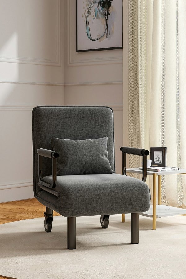 Living and Home 3-in-1 Lounge and Sofa Bed with Wheels