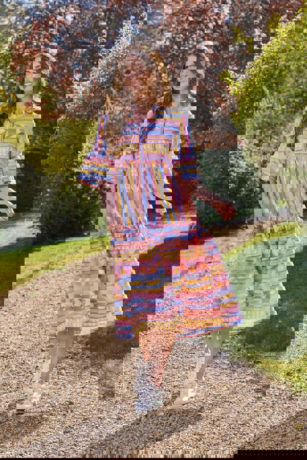 Mudflower Aztec Print Midi Dress