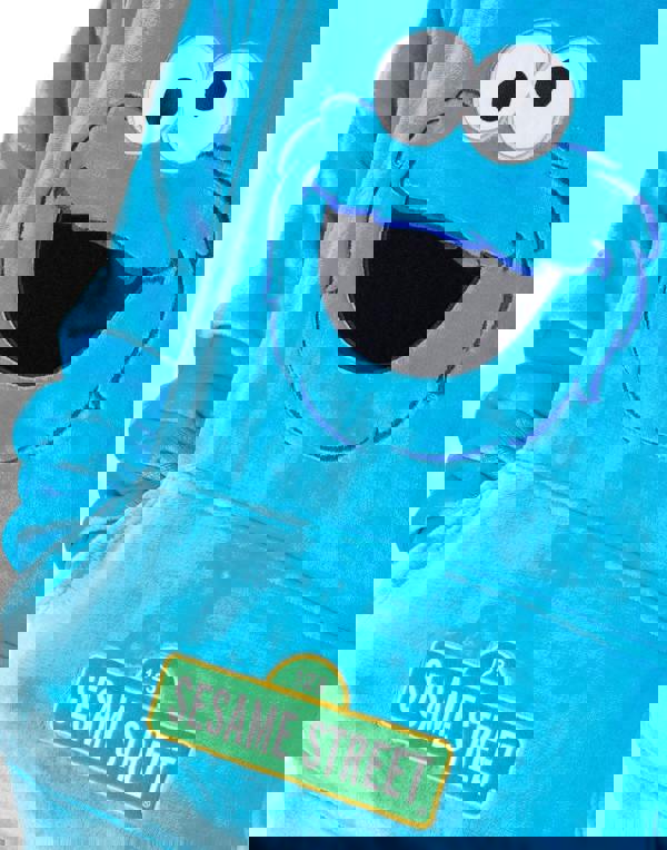 Sesame Street Unisex Blue Cookie Monster Blanket Hoodie (One Size)