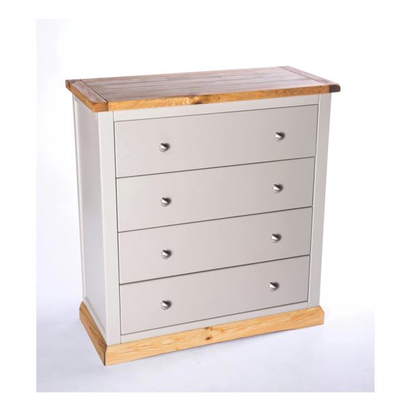 Cabinet Bits Bomporto 4 Drawer Chest of Drawers Chrome Knob