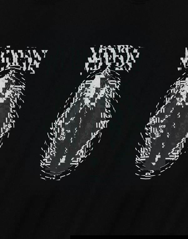 Wednesday Womens Black Back to Back Short Sleeved T-Shirt