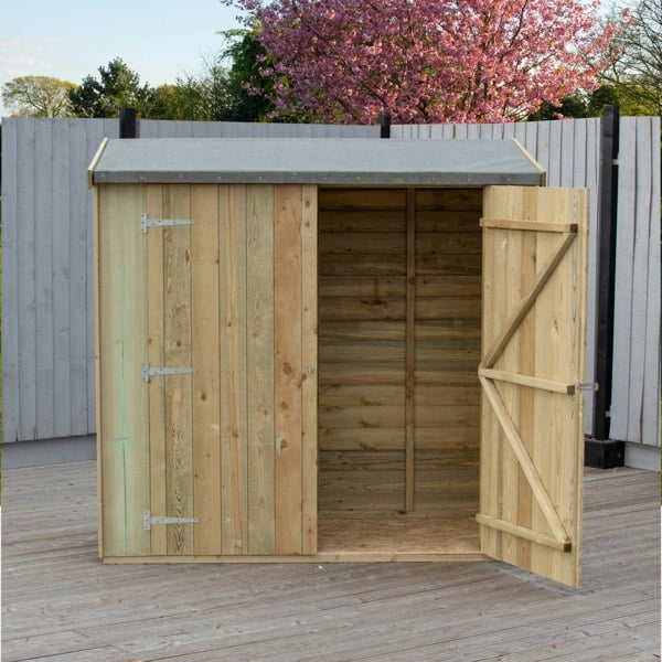 Shire Overlap Pressure Treated Pent 6x3 Storage Shed Double Doors