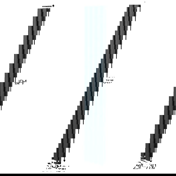 Monstershop Oval Column Radiator – 1800mm x 240mm – Anthracite Grey