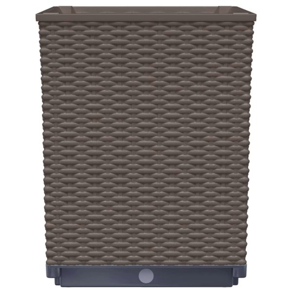 Berkfield Planters 4 pcs Brown 30x30x37 cm Polypropylene
