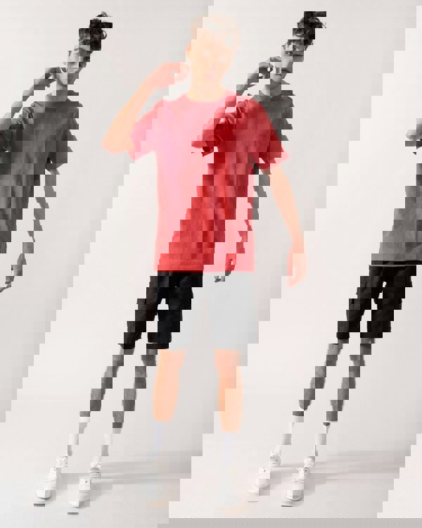 BOSS Orange Tales Mens Cotton-Jersey T-shirt With Logo Patch - Open Red 645