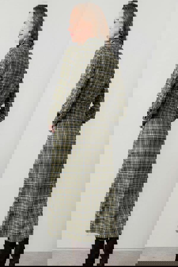 Lily & Me Anya Organic Brushed Cotton Midi Shirt Dress Multicoloured