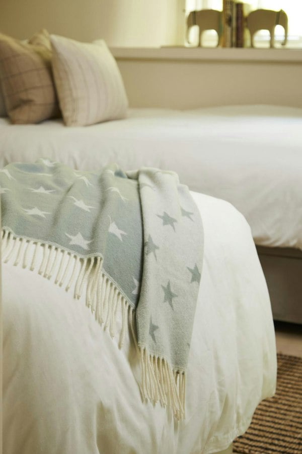 Tweedmill 100% Pure New Merino Wool Baby Blanket/Throw 70cm x 100cm Star