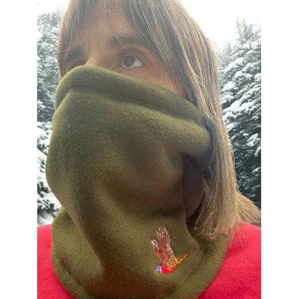 Thick Fleece Snood with Flying Pheasant