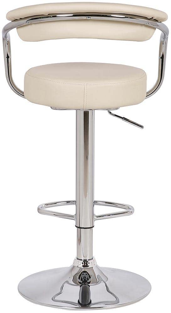 Lamboro Zenith Bar Stools Set of 2 with Adjustable Height, Swivel Mechanism for Breakfast Bar Or Kitchen, Cream