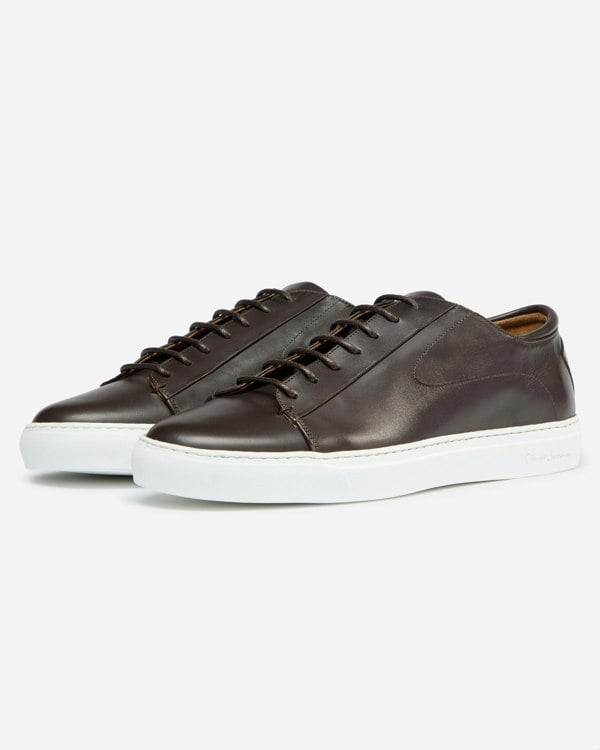 Oliver Sweeney Sirolo Mens Calf Leather Lightweight Trainers - Dark Brown