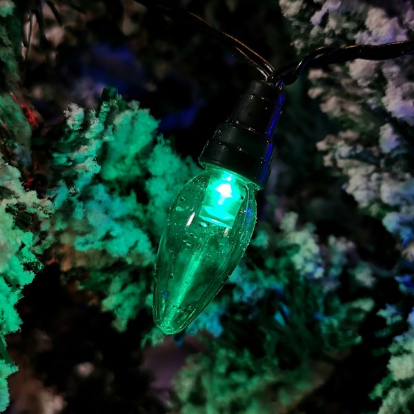 Samuel Alexander 12m 120 LED Multi Function Large Bulb Outdoor Christmas Festoon Lights
