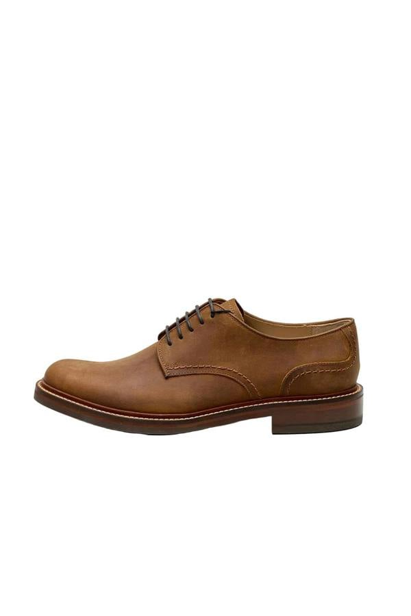 Chapman & Moore Plain Derby Country Oiled Leather Men's Tan Shoes
