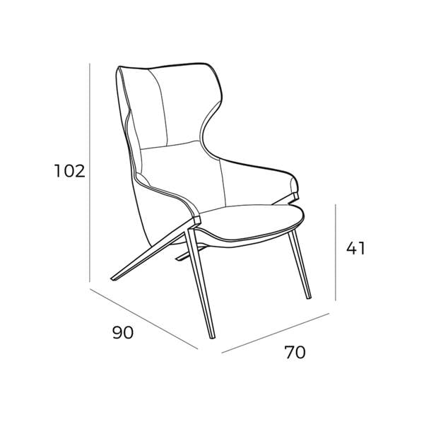 Angel Cerdá Grey Fabric Armchair 5009