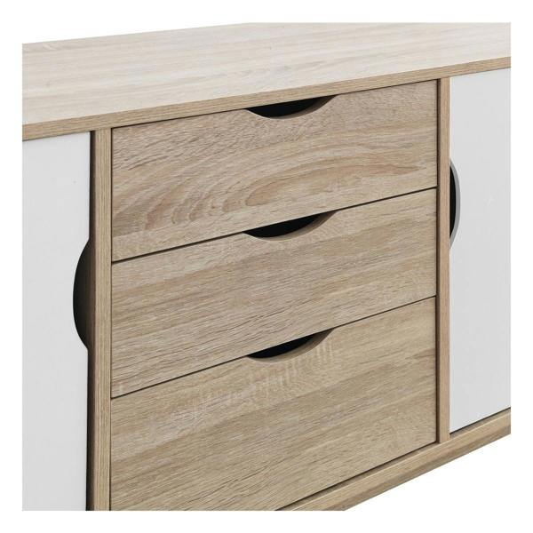 Timber Art Design Alford Sideboard 2 Doors 3 Drawers Storage Cabinet Cupboard