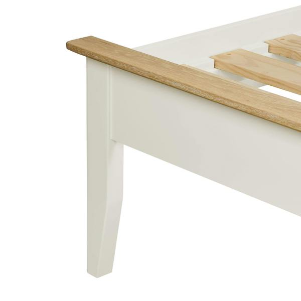 Statement Furniture Pembroke Modern Wooden Bed Frame with Slatted Headboard Double King