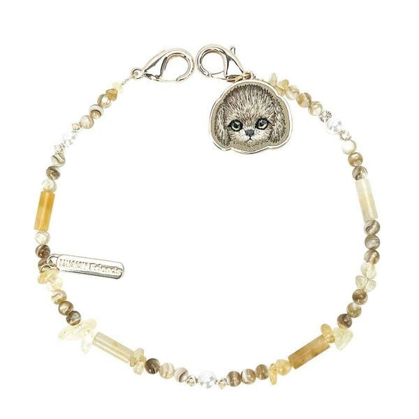 Nimmy Friends Nimmy Big Eye Cute Pet Teddy Mobile Phone Chain Bag Charm Crystal Bracelet Brown - N-CXMC-SL-014