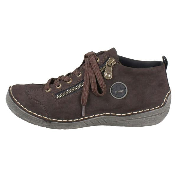 Rieker Ladies Rieker Lace-Up Shoes with Zip 52514