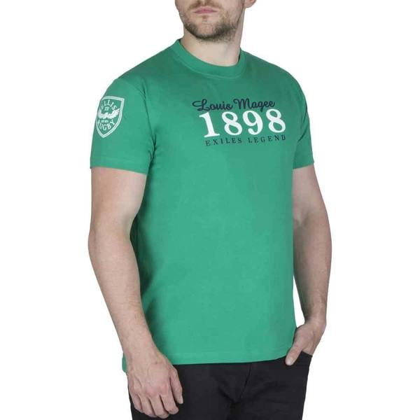 London-Irish-Exiles-T-Shirt-Rugby-1898-Green-Model
