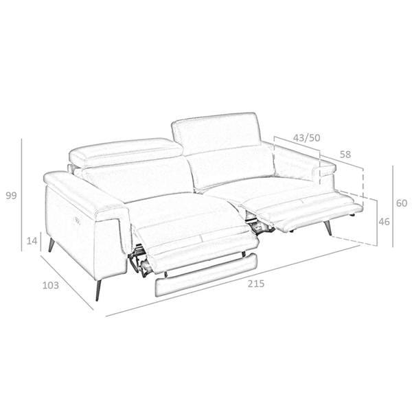 Angel Cerdá Relax sofa in brown leather 6116/6117