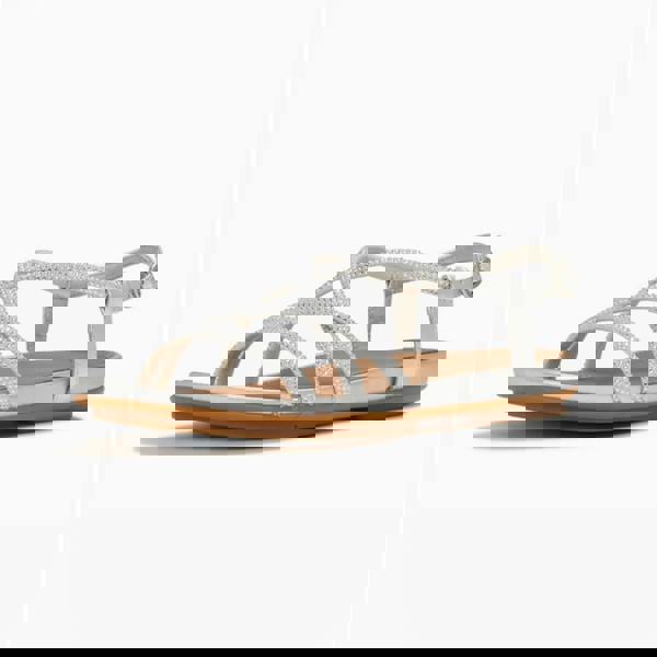 FitFlop FitFlop GRACIE CRYSTAL Womens Cross Strap Sandals Silver