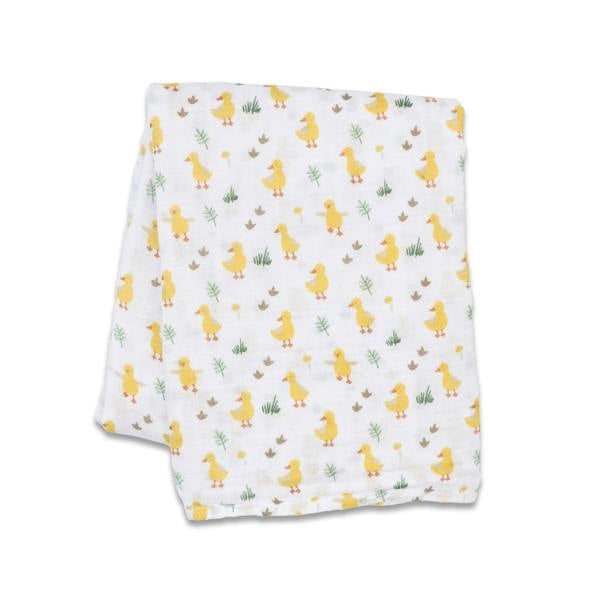 Lulujo - Muslin Swaddle - Ducks