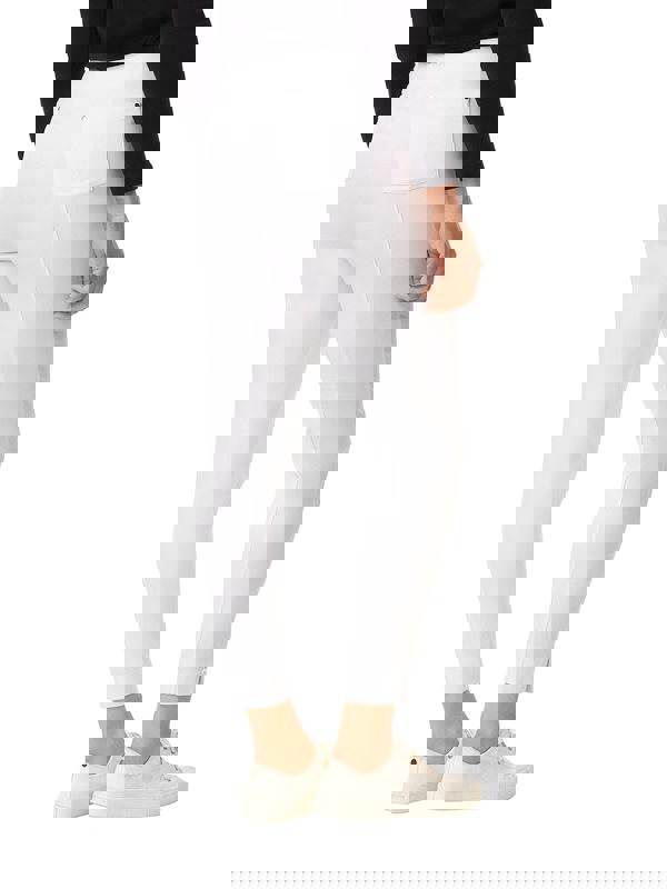 PennyPlain Cropped Bengaline Ankle Grazer Trousers - White