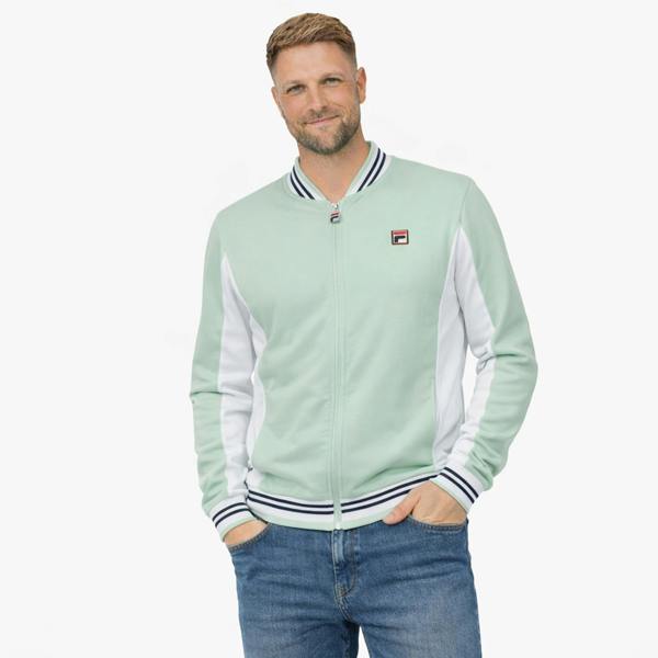 Fila Settanta Baseball Track Top Jacket Surf Spray/White/Fila Navy