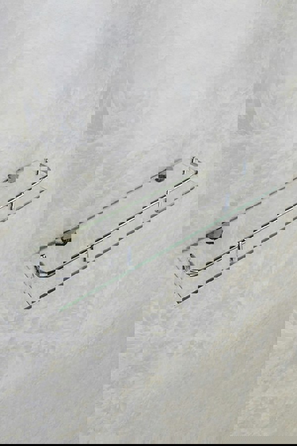 Living and Home 40cm Shelf Tempered Glass 6MM Thick Storage Organizer Wall Mounted Bathroom Shelf