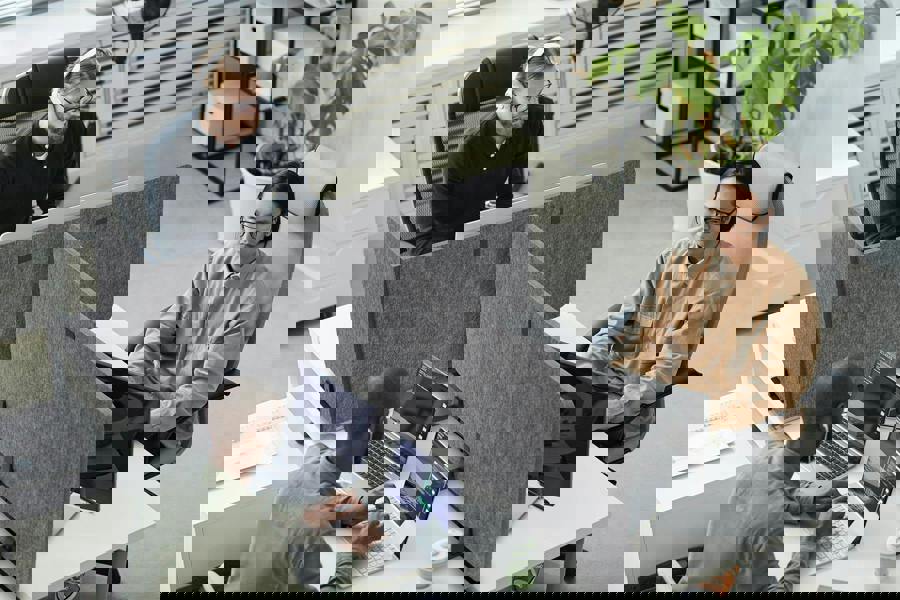 Durable Felt Desk Divider Panel | Visual Acoustic Privacy Partition 160cm | Grey