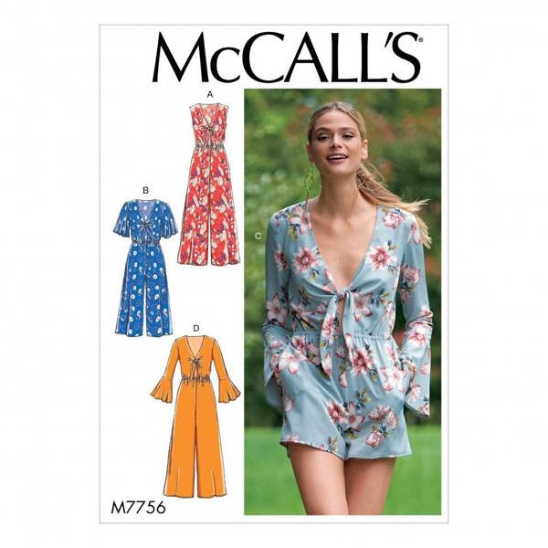 McCalls 7756 Paper Sewing Pattern – Women's Jumpsuit, Size 14-22, Easy