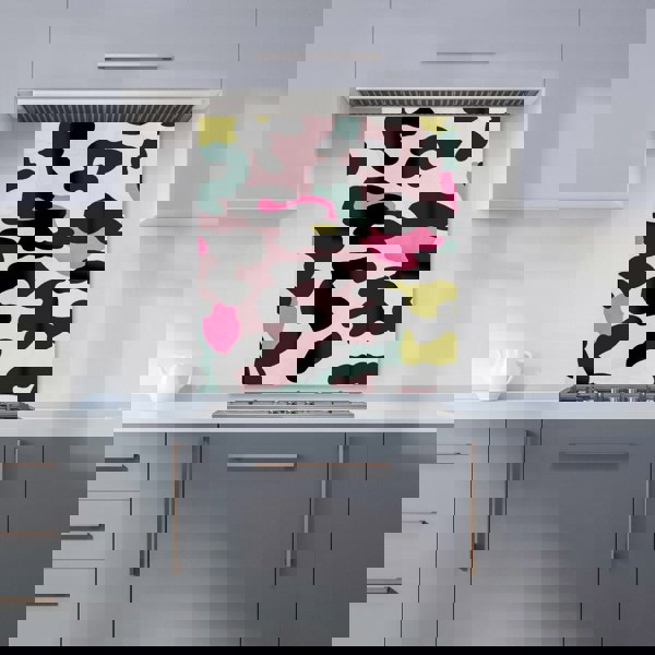 Warren Reed - Designer Colourful Leopard Print Kitchen Splashback