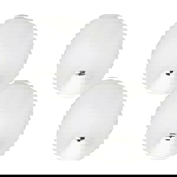 2 PACK Wall Flush Ceiling Light Satin Nickel Shade White Glass Opal Matt 2x E27 Loops