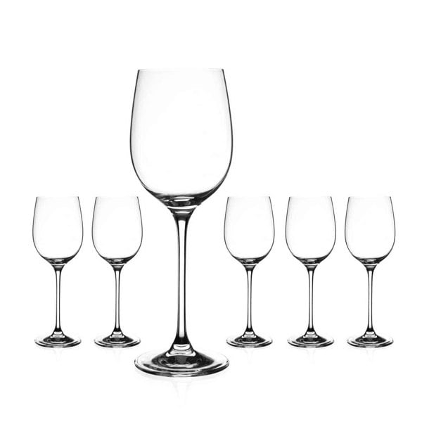 Diamante Moda Crystal White Wine Glasses - Set of 6