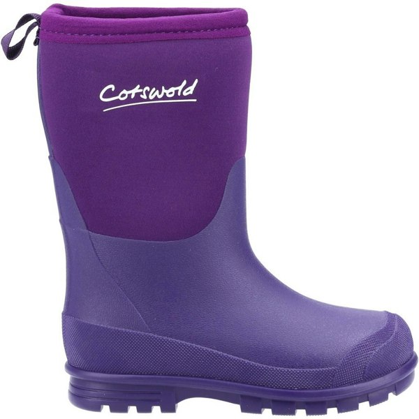 Cotswold Childrens/Kids Hilly Neoprene Wellington Boots - Purple