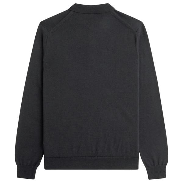Fred Perry Knitted Merino Long Sleeve Polo Shirt