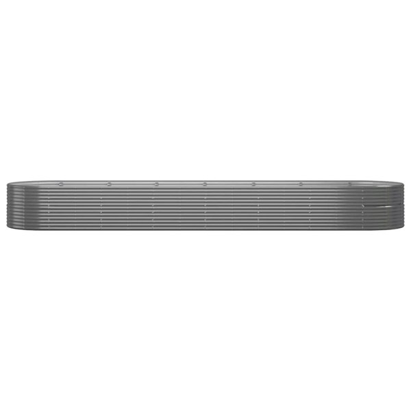 Berkfield Garden Raised Bed Powder-coated Steel 584x140x68 cm Grey
