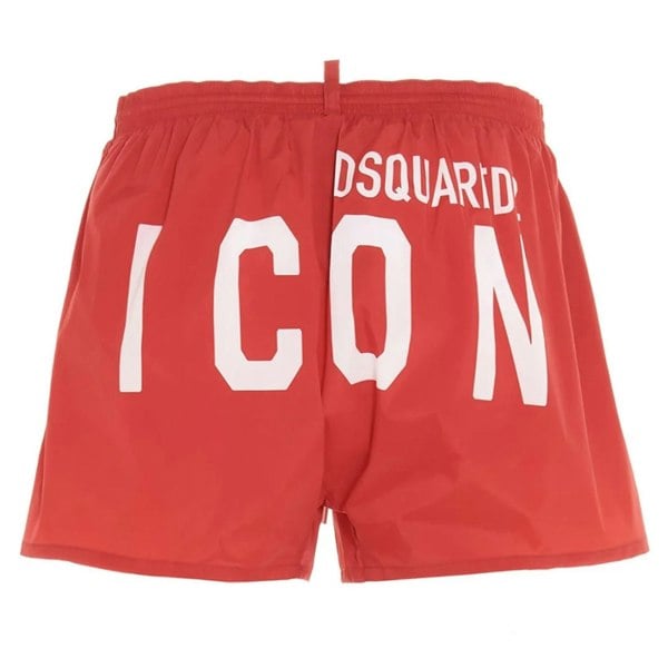 Dsquared2 Icon Logo Swim Shorts - Red