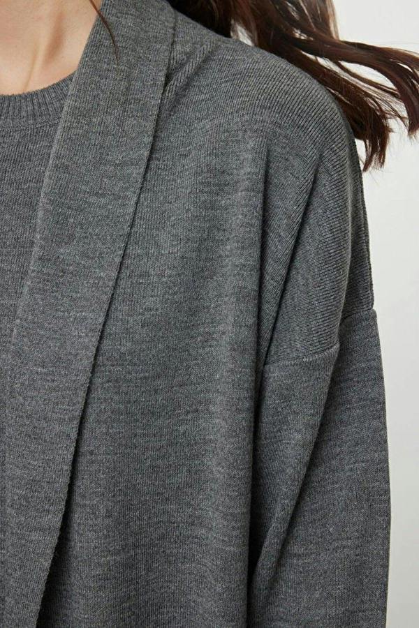 WOVCOR 2-Piece Mini Knit Cardigan-Dress Set